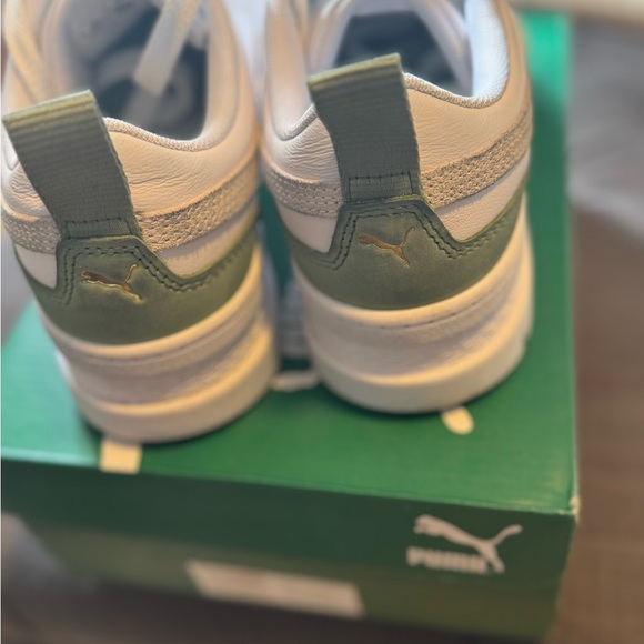 Puma Mayze Gentle White and Dusty Green Sneakers - Picture 5 of 9